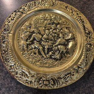 Vintage Gold Decorative Plate